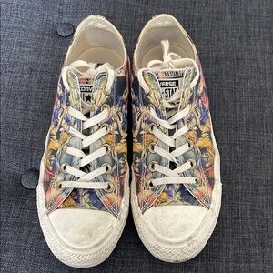 Watercolor Floral Converse All Star Sneakers 7.5